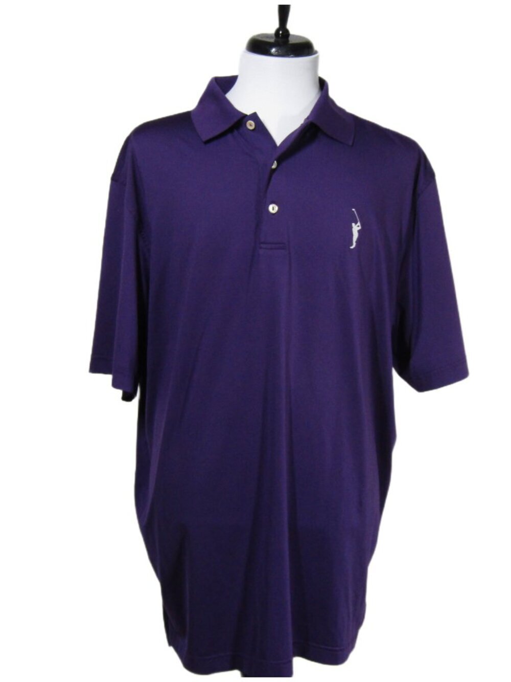 PETER MILLAR Golf SUMMER COMFORT Polo Athletic Performance Hiking Purple Shirt L